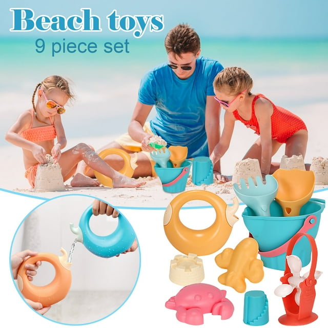 Juguetes y pasatiempos, Juguete, Juguetes de playa, Juguetes de playa, Juego de arena para playa de 9 piezas, arenero, juguete de verano para exteriores, muñeco de peluche