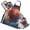 Basketball with Fire, variant on White Blue Marble 5 Pcs Kitchen Set Heat Resistant Oven Mitts and Non-Slip Pot Holders with Adjustable Cooking Apron
