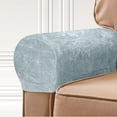 thumbnail image 3 of Wishrage Velvet Stretch Armrest Covers for Chairs and Sofas Arm Covers Elastic Anti-Slip Furniture Protectors Washable Armchair Slipcover for Recliner Couch, 3 of 8