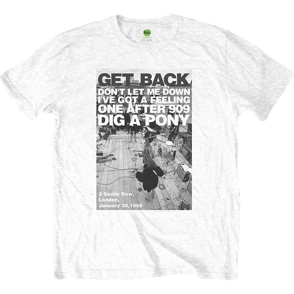 The Beatles Unisex T-Shirt Rooftop Shot (Small)