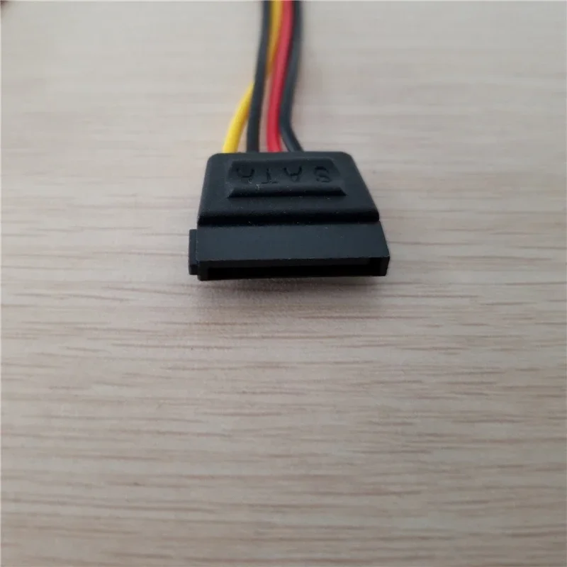 4Pin FDD Floppy Female to 15Pin SATA  Adapter Converter Power Leads Cable Cord 18AWG Wire for ITX PC