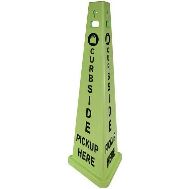 Impact TriVu 3-sided Curbside Pickup Safety Sign - 3 / Carton - Curbside Pickup Here Print/Message - 14.8 Impact TriVu 3-sided Curbside Pickup Safety Sign - 3 / Carton - Curbside Pickup Here Print/Message - 14.8
