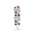 thumbnail image 3 of ANGARA Natural Nature Inspired Round Ruby & Diamond Vine Ring in 14K White Gold for Women (Size-1.3mm) | July Birthstone, Birthday, Anniversary, Jewelry Gift for Women | Natural Ruby Ring, 3 of 9