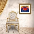 thumbnail image 3 of Retrolabel 18x15 Gold Ornate Wood Framed with Double Matting Museum Art Print Titled - Sunny South Tasmanian Apples, 3 of 4