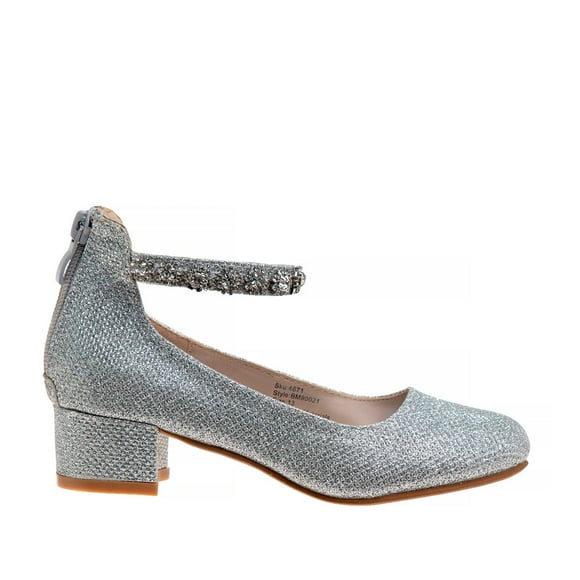 Badgley Mischka Kids' Ally in Silver, 2 US