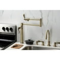 thumbnail image 2 of Kingston Brass KS4703DFL NuWave Deck Mount Pot Filler Faucet, Antique Brass, 2 of 8