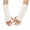 White, variant on D-GROEE 1 Pair Knitted Arm Warmers Gloves Winter Long Fingerless Gloves Thumb Hole Gloves Mittens for Women