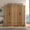 Bronze, variant on Brafab Fluted Armoire Wardrobe with Hanging Rod,Wooden Storage Closet, Freestanding Spare Closet Organizer Tall Cabinet for Coats and Clothes