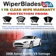 thumbnail image 2 of 2008 Aston Martin V8 Vantage Beam Wiper Blades Wipers w/1yr Warranty (Set of 2) (WiperBladesUSA), 2 of 5