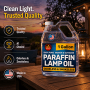 Ner Mitzvah Liquid Paraffin Lamp Oil - Odorless Clean Burn, Smokeless Tiki Torch Fuel, Clear, 1 Gallon (4 Quart), 1-Pack