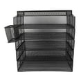 thumbnail image 2 of 5 Tray Paper Organizer, Iron Wire Mesh 5 Tier Letter Tray with Top Box for Storage, 2 of 7
