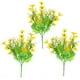 thumbnail image 3 of Ramo de 3 flores artificiales de crisantemo silvestre de seda, margaritas, para decoración del hogar, oficina, jardín y patio (amarillo), 3 of 5