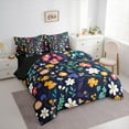 thumbnail image 3 of Manfei Floral Daisy 7 Pieces Bedding Comforter Set for Female Women Men,Colorful Flowers Full Bedding Set Lightweight,Spring Graden Fitted Sheet Flat Sheet,Luxury Bedroom Decor,Reversible, 3 of 8