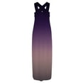 thumbnail image 5 of WTXUE Maxi Dresses, Beach Dress Sleeveless Backless Dress Crew Neck, Women Casual Printing Loose Sundress Crisscross Split Summer Gradient with Pockets Vestidos Maxi Women, Purple Size M, 5 of 6