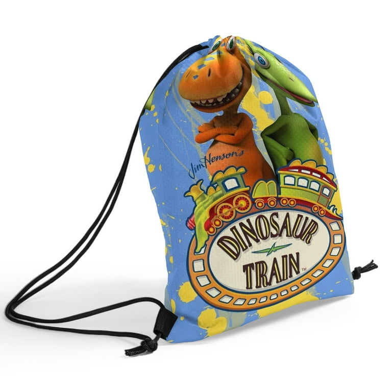 Drawstring Backpack for Dinosaur Train Sackpack Adults Women Men Party  Favor Bags Sports for Gym Travel Swimming Hiking Camping Tote Bag 11.8   15.7 ...