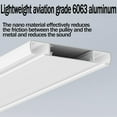 thumbnail image 3 of Silent Double Row Curtain Track, Duty Drop Ceiling Curtain Track, Luxurious Heavy Conjoined Curtain Rails Ceiling Mount Aluminum Alloy Nano Silence Track for Living Room Bedroom (Gray, 3.4m(11.2ft)), 3 of 7