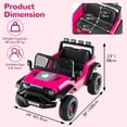 thumbnail image 4 of OLAKIDS 24V Ride on Car with Remote Control, Bluetooth, LED Lights, Horn, Spring Suspension, High/Low Speeds, Soft Start for Kids Aged 3+, 4 of 7