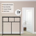thumbnail image 6 of Bigroof 9 Dresser for Bedroom Chest of Drawers Fabric Storage Tower Organizer Bedroom Furniture with Metal Frame for Living Room Dresser in Closet Black, 6 of 7