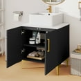 thumbnail image 2 of Uforic 24" Bathroom Vanity with Sink Top, Freestanding Bathroom Storage Cabinet with Door, Black, 2 of 10