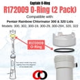 thumbnail image 2 of Captain O-Ring  Replacement R172009 O-Rings for Pentair for Rainbow Chlorinator 300 & 320 Lid, Chlorine Resistant 2 Pack, 2 of 2