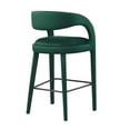thumbnail image 4 of Modway Pinnacle Performance Velvet Bar Stool Set of Two in Green Black, 4 of 10