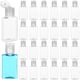 thumbnail image 2 of 100 botellas de viaje de plástico, mini botellas transparentes de 1 oz con tapas abatibles, botellas desinfectantes de manos portátiles, contenedores vacíos recargables, contenedores de cosméticos par, 2 of 6