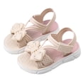 thumbnail image 5 of Tigivemen Girls Summer Shoe Toddler Sandals Sweet Flower Girl Dress Sandal with Bow Casual Open Toe Kids Flats Pink Size 9.5, 5 of 7