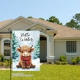 thumbnail image 2 of JOOCAR Hello Winter Cow Garden Flag with Red Scarf Snowy Scene for Winter Christmas Home Outdoor Garden Yard Door Decor 12x18 inch, 2 of 5
