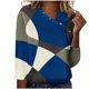 thumbnail image 2 of Ichuanyi liquidación de moda femenina camiseta suelta 3/4 mangas de mangas blusa en V cubierta casual ICHUANYI WER202308240879, 2 of 5