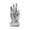 Silver, variant on Hand Gesture Sculpture Decor Statue Modern Minimalist Finger Figurine Desk Ornament Hand Sign Tabletop Art Decor for Office Bedroom Bookshelf