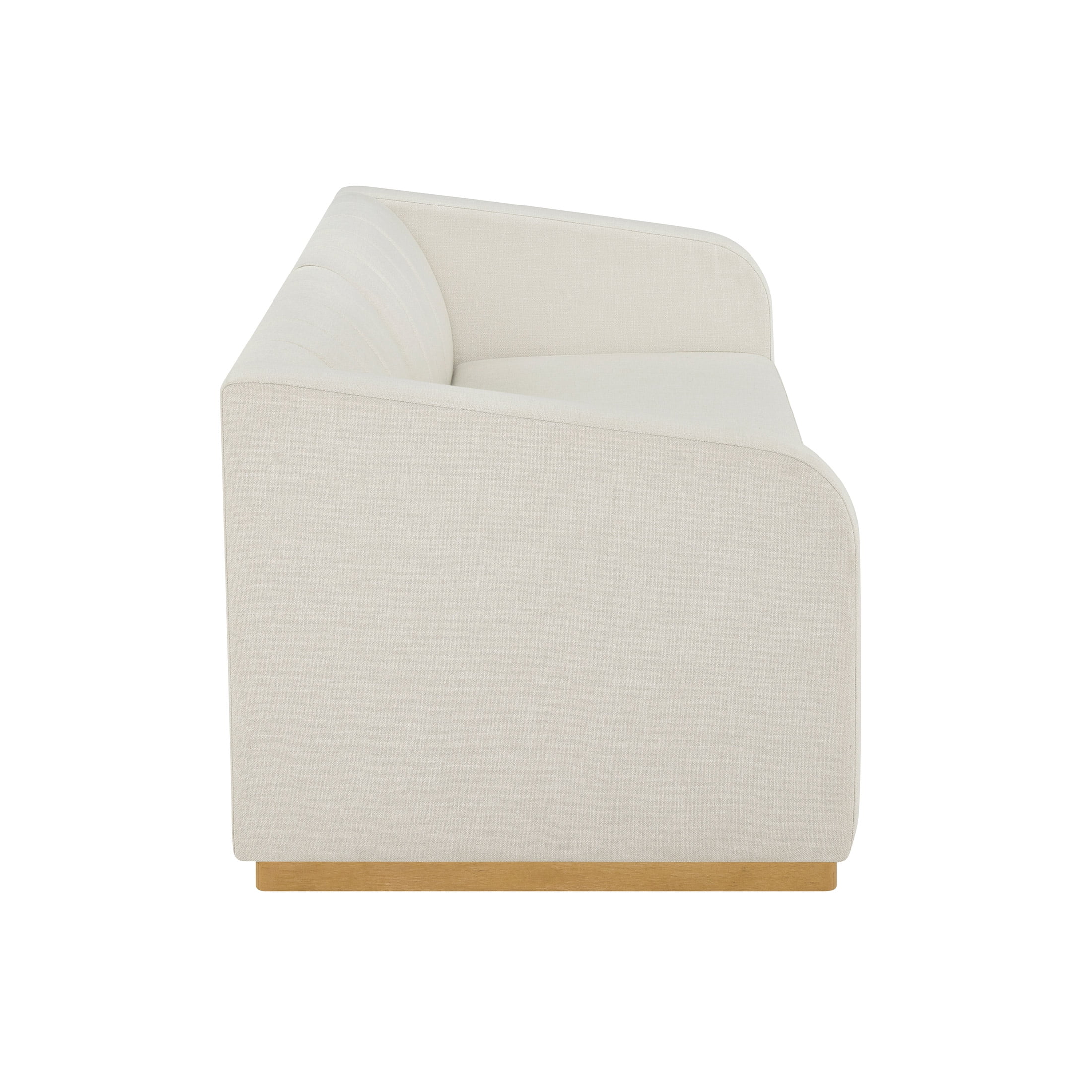 Better Homes & Gardens Lillian Channel Tufted Sofa 83.5" Cream Linen