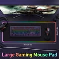thumbnail image 3 of VEGCOO RGB Led Gaming Mouse Pad with Wrist Rest Gel Support, Mouse mat Extended for Computer PC Laptop, Waterproof Office Desktop Mat with Anti-Slip Base 31.5*11.8in (Black), 3 of 7