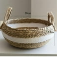 thumbnail image 1 of OUSITAID Woven Storage Baskets Handle  Seagrass Baskets Desktop Snack Organizer Box Handmade Fruit Storage Box, 1 of 6