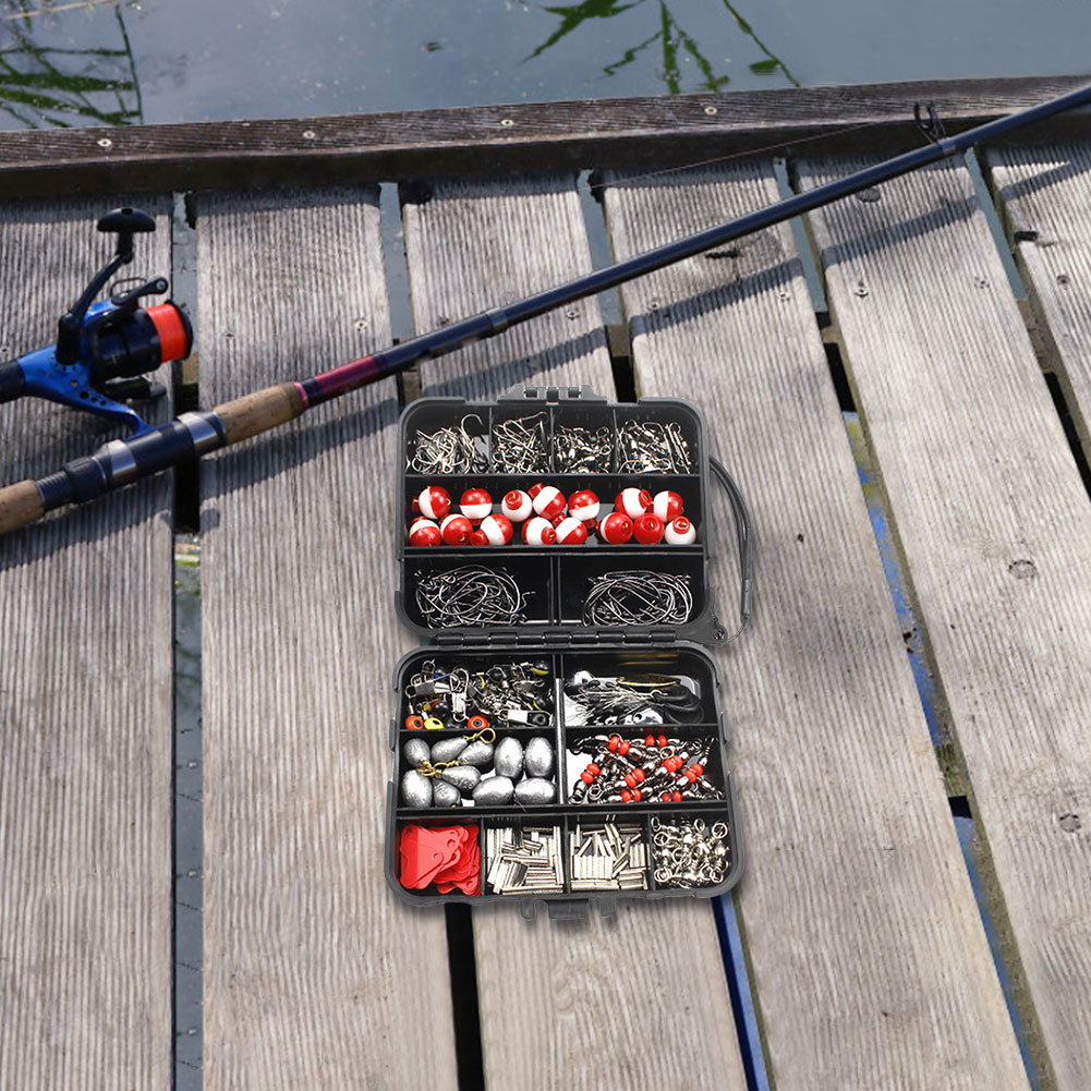 HUISZJ 267pcs Fishing Tools Accessories Kit Set, Fishing Tackle Set with Fishing Box, Outdoor Fishing Accessories Set for Men Birthday Gift