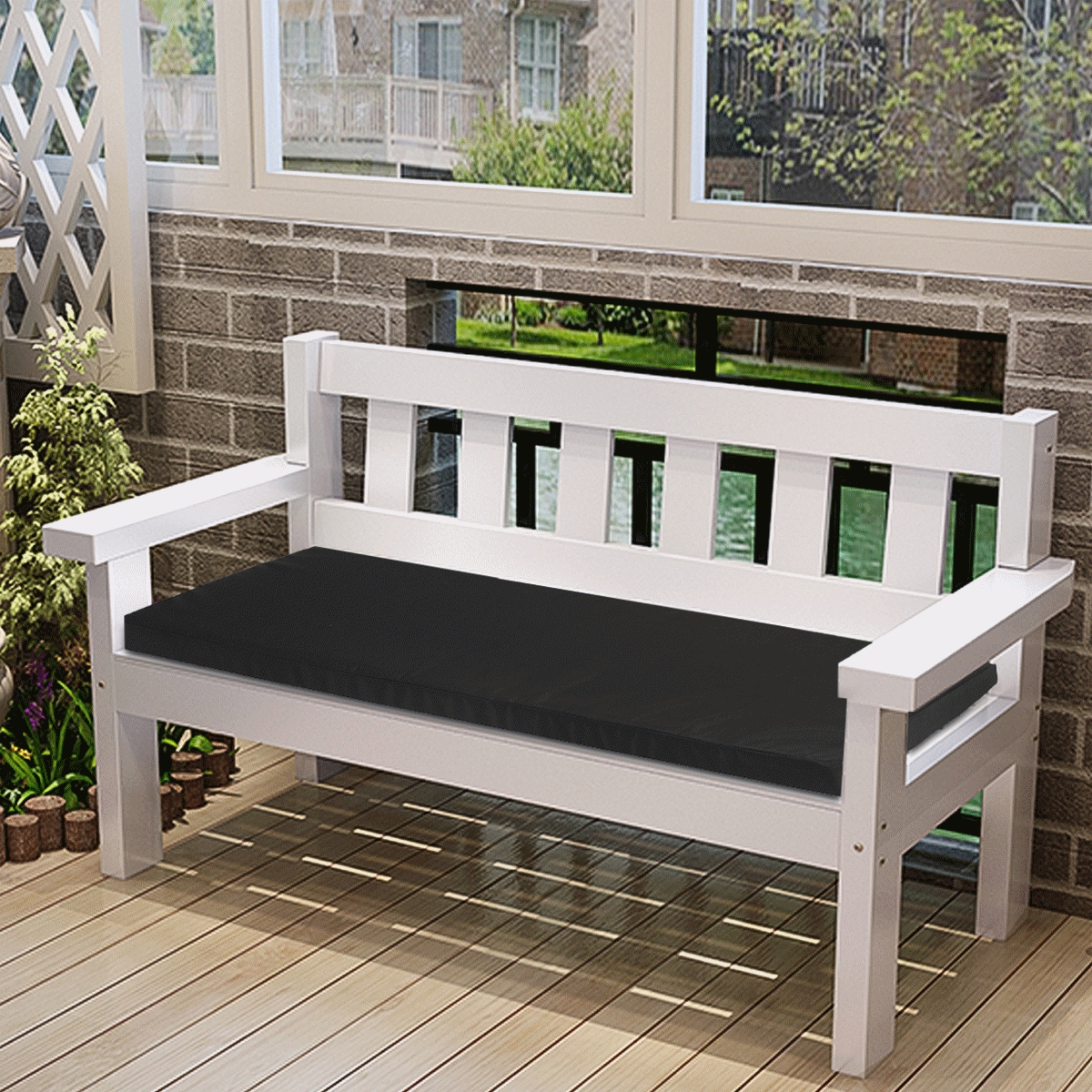 Home Bench Cushion In/Outdoor Patio Seat Pad Chair Swing Mat Furniture 2 Colors 