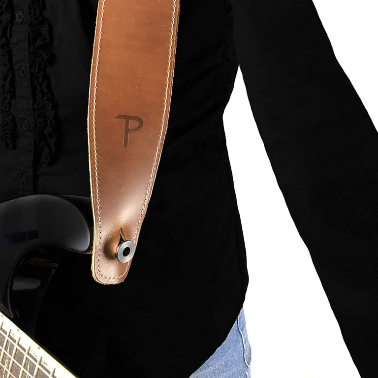 Perri's Leathers Baseball Leather Guitar Strap Purple – The Music Room Store