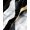 Black White Gold, Pattern 4, variant on Design&I 8'x10' Washable Area Rug Geometric Swirl Abstract Stripe Veined Mineral Motif Border Interlocking for King Size Bedroom, Under Bed, Sleek Flatweave Pet Friendly
