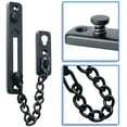 thumbnail image 3 of Cadena de seguridad para puerta, limitador de puerta estrecha, pestillo de puerta antirrobo con resorte y tornillos para puerta interna del hogar, acero inoxidable con acabado en negro mate, 3 of 4