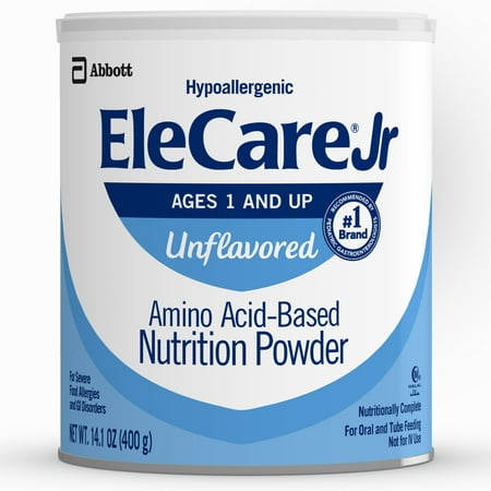 EleCare Jr Nutrition Powder, Complete Nutrition For Children Age 1 And Older With Severe Food Allergies, Amino Acid-based Nutrition Powder, Unflavored, 14.1 oz, 6 (Best Nutrition Food For Kids)