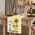 thumbnail image 2 of Table Runners 70 Inches Long Dress Scarves, Sunflowers Farmhouse Coffee/Dining/Kitchen Table Decor, Holiday Table Runner, Spring Summer Bees Floral Yellow Plaid 13x70 Inch, 2 of 9