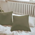 thumbnail image 5 of Abstract Solid Color Outdoor Pillow Covers Pack of 2 Simple Avocado Dark Low Saturation Waterproof Throw Pillow Covers Decorative Cushion Cases for Patio Garden Tent Balcony Couch 20x20 inch, 5 of 8
