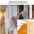 thumbnail image 2 of 2 Rolls Weather Stripping All-Climate D-Type Self-Adhesive Seal Strip Weather Foam Seal Strip for Doors Windows Sound Insulation, 2 of 9
