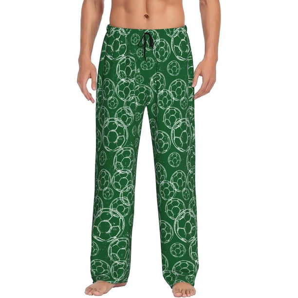 Balery Soccer Pantalones de pijama para hombre, pijama ultraligero, pantalón de descanso-X-Large