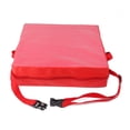 thumbnail image 4 of Silla de comedor infantil de cuero sintético para niños, cojín elevador, asientos para bebés (rojo), 4 of 5