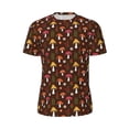 thumbnail image 5 of Wukai Woodland Mushroom with Flowers and Berries Print Men's Short-Sleeved Mesh T-Shirt,Quick-Dry Short Sleeve Workout T-Shirt-X-Small, 5 of 8