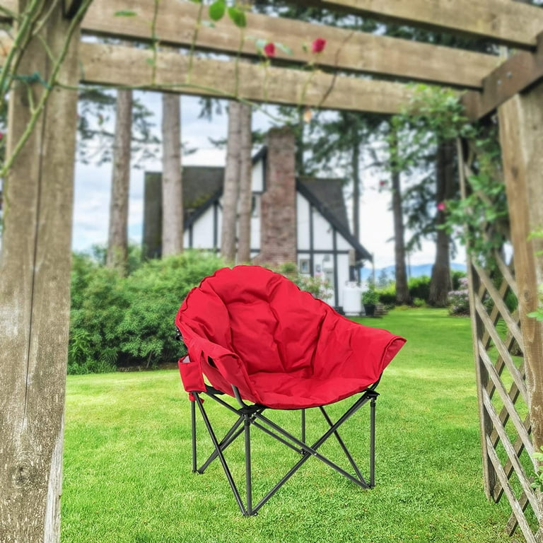 Moon camping chair with cup holder sale