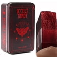 thumbnail image 2 of Cartas de Tarot PARA adivinación, caja de Metal de hojalata, borde chapado en oro, baraja de Tarot, hermoso paquete, nuevo estilo, 2022 Fivean unisex, 2 of 2