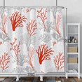 thumbnail image 2 of Baocicoo Red Coral Shower Curtain Ocean Tropical Reef Nautical Shower Curtains for Bathroom Home Living Room Cubicle Decorations Waterproof Polyester Fabric Bath Curtain with Hooks 72x72 Inches, 2 of 6