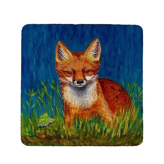 Betsy Drake CT139 Red Fox Coaster - Set of 4