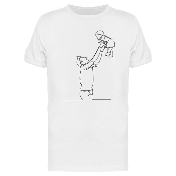 Dad Tosses Kid T-Shirt Men -Image by Shutterstock, Male Large